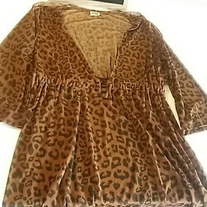 Leopard print swimsuit cover up